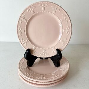 Set Of 4 JCPenney Home Collection‎ 6 1/8” Appetizer Bread Plates Pink